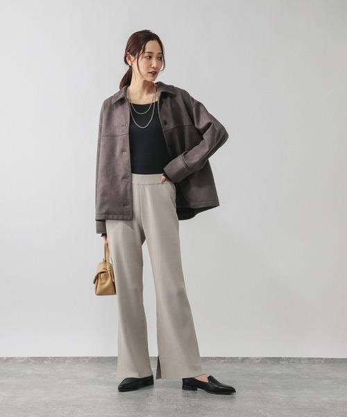 GLOBAL WORK（グローバルワーク）の「ニットリブパンツ/632949（その他パンツ・レディース・ブラウン/ブラック/アイボリー・LARGE/MEDIUM）」の14枚目の写真