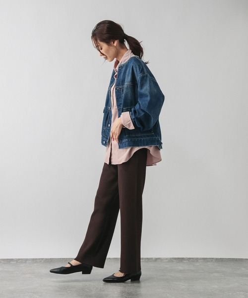 GLOBAL WORK（グローバルワーク）の「ニットリブパンツ/632949（その他パンツ・レディース・ブラウン/ブラック/アイボリー・LARGE/MEDIUM）」の10枚目の写真