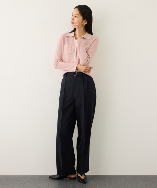 ROPE'（ロペ）の「ポロニットカーディガン/イージーケア（カーディガン/ボレロ・レディース・ブラック/ピンク/ベージュ・FREE）」の10枚目の写真