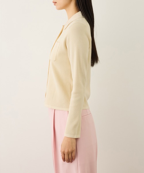 ROPE'（ロペ）の「ポロニットカーディガン/イージーケア（カーディガン/ボレロ・レディース・ブラック/ピンク/ベージュ・FREE）」の12枚目の写真