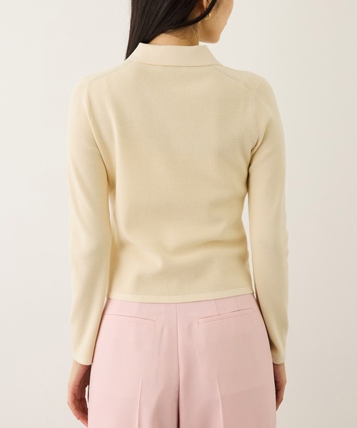 ROPE'（ロペ）の「ポロニットカーディガン/イージーケア（カーディガン/ボレロ・レディース・ブラック/ピンク/ベージュ・FREE）」の13枚目の写真