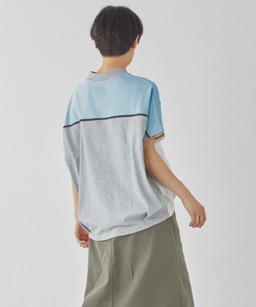 KRIFF MAYER Lady's Collection(クリフメイヤーレディースコレクション)の「【汗染み防止・撥水防汚・速乾・接触冷感】ウェットプロテクトレースコクーンT(Tシャツ/カットソー・レディース・ブラウン/カラフル/ブラック/オフホワイト/グレー/セージグリーン・MEDIUM/LARGE)」の12枚目の写真