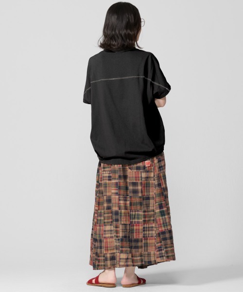 KRIFF MAYER Lady's Collection(クリフメイヤーレディースコレクション)の「【汗染み防止・撥水防汚・速乾・接触冷感】ウェットプロテクトレースコクーンT(Tシャツ/カットソー・レディース・ブラウン/カラフル/ブラック/オフホワイト/グレー/セージグリーン・MEDIUM/LARGE)」の8枚目の写真