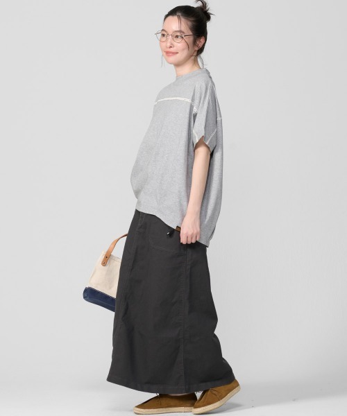 KRIFF MAYER Lady's Collection(クリフメイヤーレディースコレクション)の「【汗染み防止・撥水防汚・速乾・接触冷感】ウェットプロテクトレースコクーンT(Tシャツ/カットソー・レディース・ブラウン/カラフル/ブラック/オフホワイト/グレー/セージグリーン・MEDIUM/LARGE)」の9枚目の写真