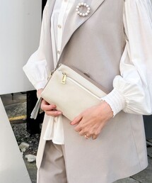 MICO COULIER | バイカラーレザーショルダーバッグ(ショルダーバッグ)