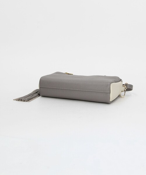 MICO COULIER（ミコクリエ）の「バイカラーレザーショルダーバッグ（ショルダーバッグ・レディース・オフホワイト/グレー・FREE）」の13枚目の写真