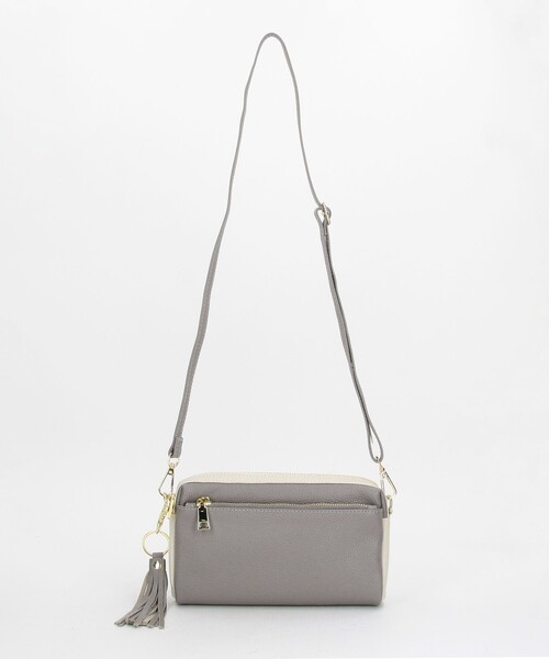 MICO COULIER（ミコクリエ）の「バイカラーレザーショルダーバッグ（ショルダーバッグ・レディース・オフホワイト/グレー・FREE）」の14枚目の写真