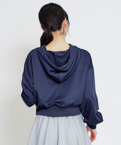 REDYAZEL(レディアゼル)の「Azelyハートショートパーカー(パーカー・レディース・グリーン/ネイビー/オフホワイト・FREE)」の7枚目の写真