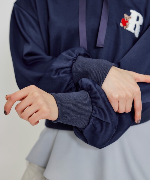 REDYAZEL(レディアゼル)の「Azelyハートショートパーカー(パーカー・レディース・グリーン/ネイビー/オフホワイト・FREE)」の10枚目の写真