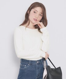 index | ラメシアーリブトップス【洗濯機OK/接触冷感】(Tシャツ/カットソー)