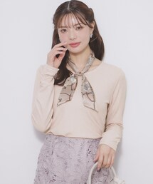 index | ラメシアーリブトップス【洗濯機OK/接触冷感】(Tシャツ/カットソー)
