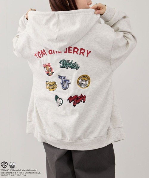 Disney（ディズニー）の「【別注デザイン】キャラクター刺繍ジップパーカー 【PEANUTS / BAYMAX / TOM & JERRY】（パーカー・メンズ・杢グレー/オートミール/スミクロ・S/M/L/XL）」の11枚目の写真