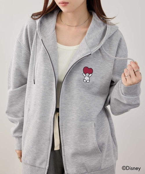 Disney（ディズニー）の「【別注デザイン】キャラクター刺繍ジップパーカー 【PEANUTS / BAYMAX / TOM & JERRY】（パーカー・メンズ・杢グレー/オートミール/スミクロ・S/M/L/XL）」の15枚目の写真