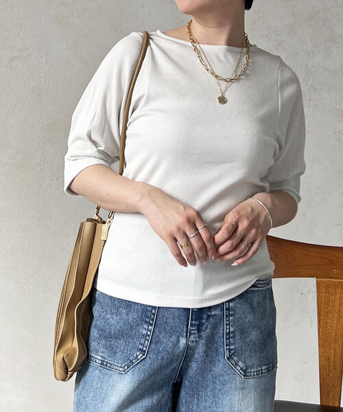 un dix cors(アンディコール)の「2WAYコンパクトプルオーバー(Tシャツ/カットソー・レディース・オフホワイト・FREE)」の1枚目の写真