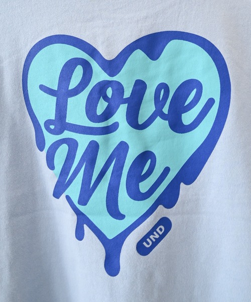undeny.(アンディニ-)の「undeny/アンディニー Love me L/S Tシャツ(Tシャツ/カットソー・レディース・ホワイト/サックスブルー・F)」の8枚目の写真