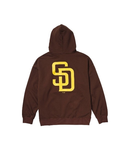 Fanatics（ファナティクス）の「ファナティクス【Fanatics】‐ サンディエゴ パドレス ロゴ パーカー【San Diego Padres PRINT LOGO HOODIE ML0625FW0003】（パーカー・メンズ・ブラウン・X-LARGE/LARGE/MEDIUM）」の2枚目の写真
