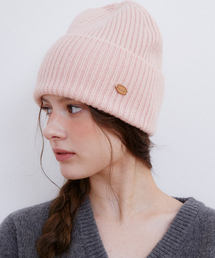 HALDEN（ハルデン）の「wool 100 knit beanie (C054_light pink)（ニットキャップ/ビーニー）」