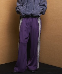 MAISON SPECIAL（メゾンスペシャル）の「《UNISEX》Bright Jersey Sideline One-tuck Prime-Wide Track Pants ブライトジャージーサイドラインワンタックプライムワイドトラックパンツ【MAISON SPECIAL メゾンスペシャル】（スウェットパンツ）」