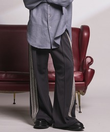 MAISON SPECIAL（メゾンスペシャル）の「《UNISEX》Bright Jersey Sideline One-tuck Prime-Wide Track Pants/ブライトジャージーサイドラインワンタックプライムワイドトラックパンツ【MAISON SPECIAL/メゾンスペシャル】（スウェットパンツ）」
