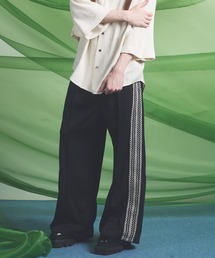 MAISON SPECIAL | 《UNISEX》Bright Jersey Sideline One-tuck Prime-Wide Track Pants/ブライトジャージーサイドラインワンタックプライムワイドトラックパンツ【MAISON SPECIAL/メゾンスペシャル】(スウェットパンツ)