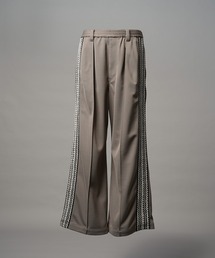 MAISON SPECIAL（メゾンスペシャル）の「《UNISEX》Bright Jersey Sideline One-tuck Prime-Wide Track Pants/ブライトジャージーサイドラインワンタックプライムワイドトラックパンツ【MAISON SPECIAL/メゾンスペシャル】（スウェットパンツ）」