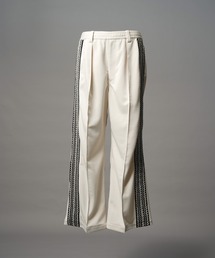 MAISON SPECIAL（メゾンスペシャル）の「《UNISEX》Bright Jersey Sideline One-tuck Prime-Wide Track Pants ブライトジャージーサイドラインワンタックプライムワイドトラックパンツ【MAISON SPECIAL メゾンスペシャル】（スウェットパンツ）」