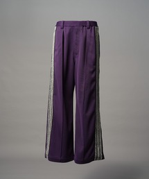 MAISON SPECIAL（メゾンスペシャル）の「《UNISEX》Bright Jersey Sideline One-tuck Prime-Wide Track Pants/ブライトジャージーサイドラインワンタックプライムワイドトラックパンツ【MAISON SPECIAL/メゾンスペシャル】（スウェットパンツ）」