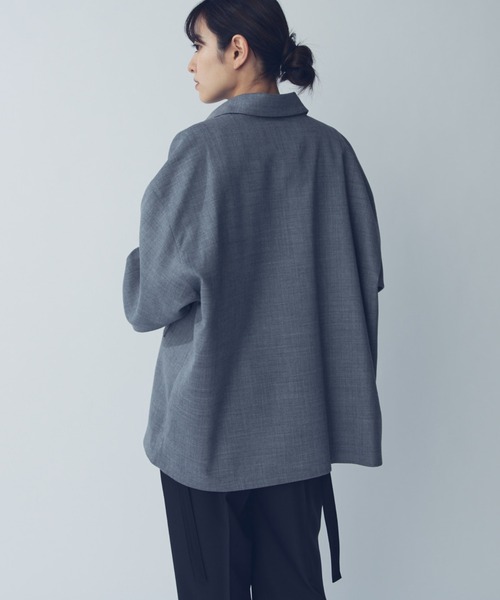 Lui's（ルイス）の「ダブルポケットオーバーシャツブルゾン（シャツ/ブラウス・メンズ・グレー/ブラック・M/S）」の21枚目の写真