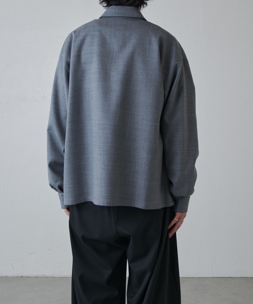 Lui's（ルイス）の「ダブルポケットオーバーシャツブルゾン（シャツ/ブラウス・メンズ・グレー/ブラック・M/S）」の10枚目の写真