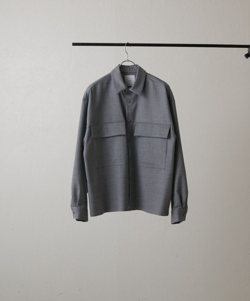 Lui's（ルイス）の「ダブルポケットオーバーシャツブルゾン（シャツ/ブラウス・メンズ・グレー/ブラック・M/S）」の16枚目の写真