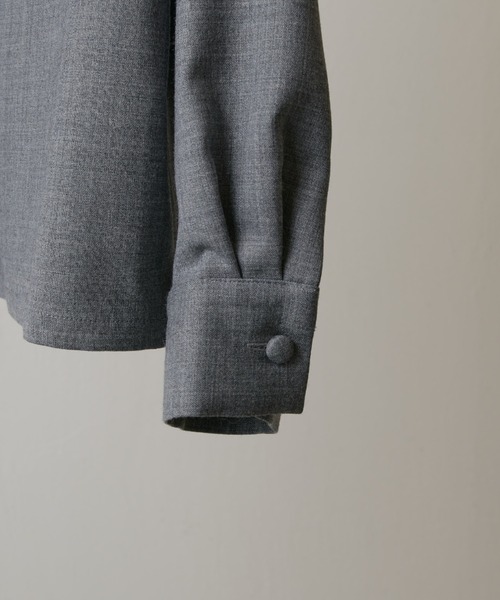 Lui's（ルイス）の「ダブルポケットオーバーシャツブルゾン（シャツ/ブラウス・メンズ・グレー/ブラック・M/S）」の19枚目の写真