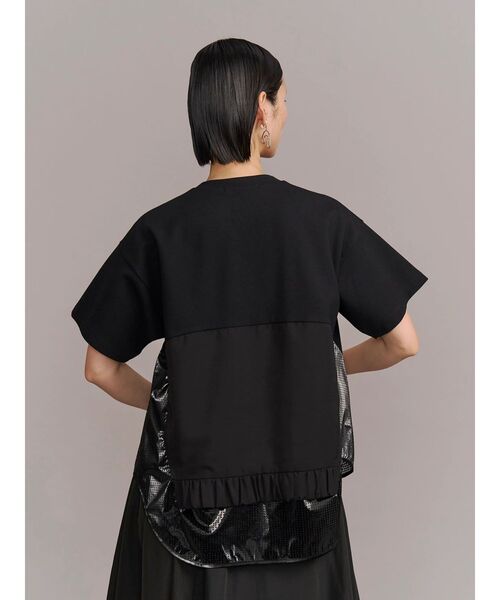 UN3D.(アンスリード)の「MOUNTAIN PARKA DOCKING TOP / マウンテンパーカードッキングトップ(Tシャツ/カットソー・レディース・ベージュ/ブラック・FREE)」の10枚目の写真
