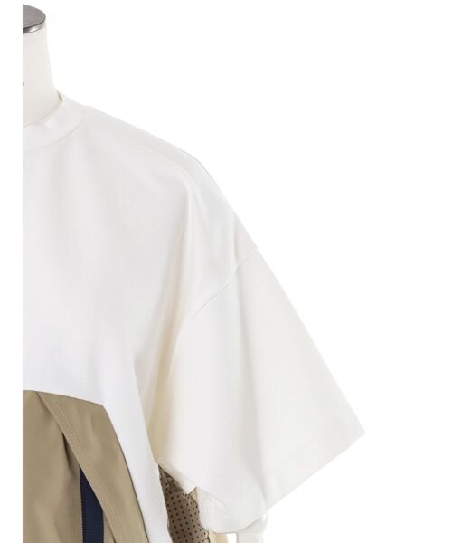 UN3D.(アンスリード)の「MOUNTAIN PARKA DOCKING TOP / マウンテンパーカードッキングトップ(Tシャツ/カットソー・レディース・ベージュ/ブラック・FREE)」の21枚目の写真