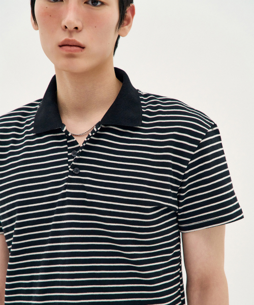 PROCESS(プロセス)の「Stripe PK Short-Sleeve - Black(Tシャツ/カットソー・メンズ・ブラック・FREE)」の4枚目の写真
