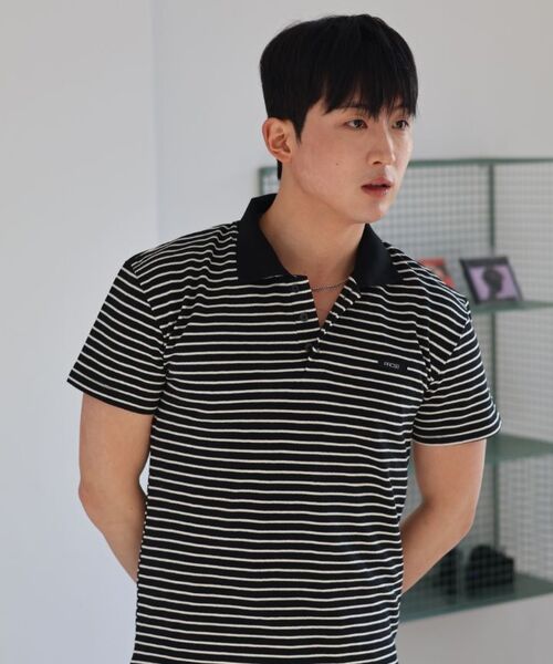 PROCESS(プロセス)の「Stripe PK Short-Sleeve - Black(Tシャツ/カットソー・メンズ・ブラック・FREE)」の11枚目の写真
