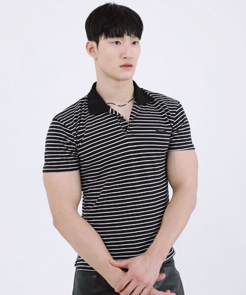 PROCESS(プロセス)の「Stripe PK Short-Sleeve - Black(Tシャツ/カットソー・メンズ・ブラック・FREE)」の12枚目の写真