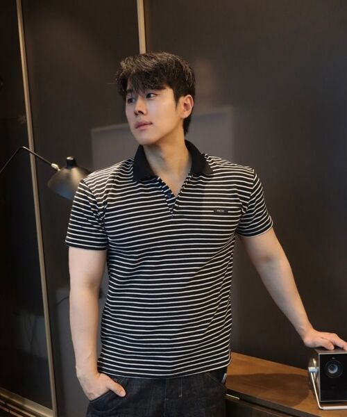 PROCESS(プロセス)の「Stripe PK Short-Sleeve - Black(Tシャツ/カットソー・メンズ・ブラック・FREE)」の13枚目の写真