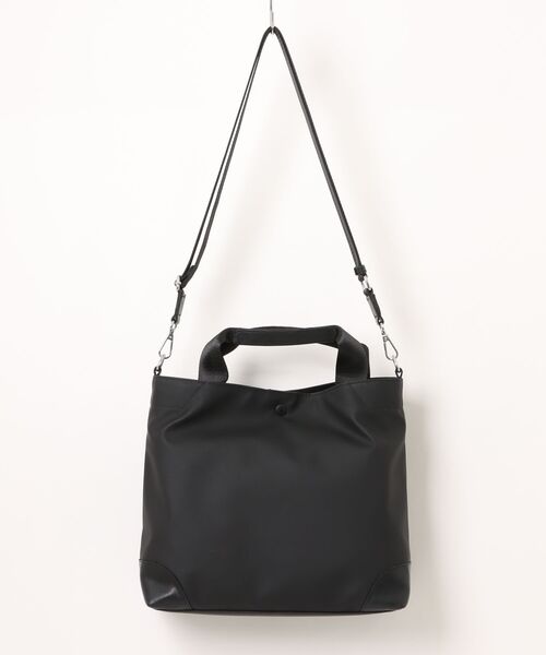 zucchero filato（ズッケロフィラート）の「ナイロン×レザー 2way トートバッグ 軽量 ビジネス 11102（トートバッグ・レディース・ブラック/グレー/ベージュ・FREE）」の2枚目の写真