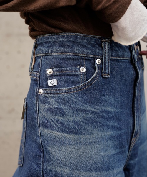 FREE'S MART（フリーズマート）の「◆【別注】ＳＯＭＥＴＨＩＮＧ　ＬＩＳＡワイドデニムパンツ（デニムパンツ・レディース・ネイビー/ブルー系その他5/ブルー・MEDIUM/SMALL/X-SMALL）」の6枚目の写真