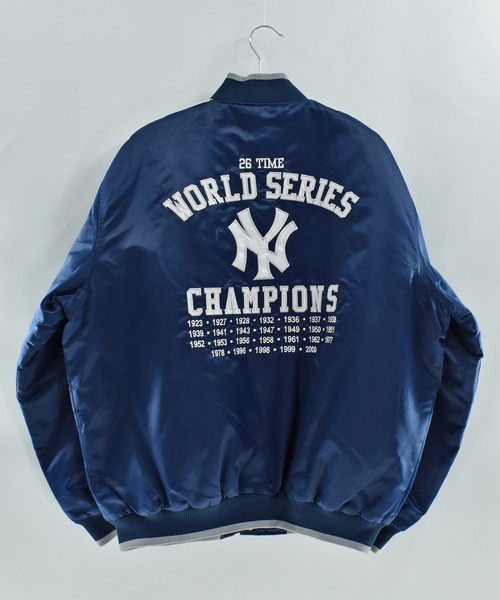 NBA/NFL/NHL/MLB(エヌビーエーエヌエフエルエヌエイチエルエムエルビー)の「【USED】Y2K G-III Apparel “MLB New York Yankees” ナイロン アワードジャケット(スタジャン・メンズ・ネイビー・X-LARGE)」の8枚目の写真