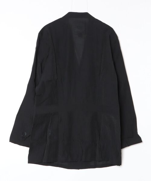 Y-3（ワイスリー）の「Y-3 CRINKLE VISCOSE CHORE COAT（テーラードジャケット・メンズ・ブラック・X-SMALL/X-LARGE/LARGE/MEDIUM/SMALL）」の7枚目の写真