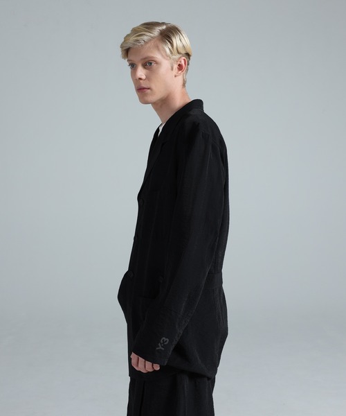 Y-3（ワイスリー）の「Y-3 CRINKLE VISCOSE CHORE COAT（テーラードジャケット・メンズ・ブラック・X-SMALL/X-LARGE/LARGE/MEDIUM/SMALL）」の3枚目の写真