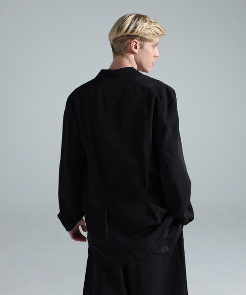 Y-3（ワイスリー）の「Y-3 CRINKLE VISCOSE CHORE COAT（テーラードジャケット・メンズ・ブラック・X-SMALL/X-LARGE/LARGE/MEDIUM/SMALL）」の4枚目の写真