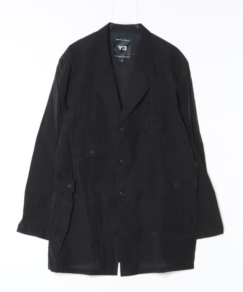 Y-3（ワイスリー）の「Y-3 CRINKLE VISCOSE CHORE COAT（テーラードジャケット・メンズ・ブラック・X-SMALL/X-LARGE/LARGE/MEDIUM/SMALL）」の6枚目の写真