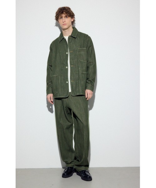 AZUL by moussy（アズールバイマウジー）の「リラックスデニムスラックス（デニムパンツ・メンズ・ワンウォッシュ/カーキ・MEDIUM/SMALL/LARGE）」の5枚目の写真