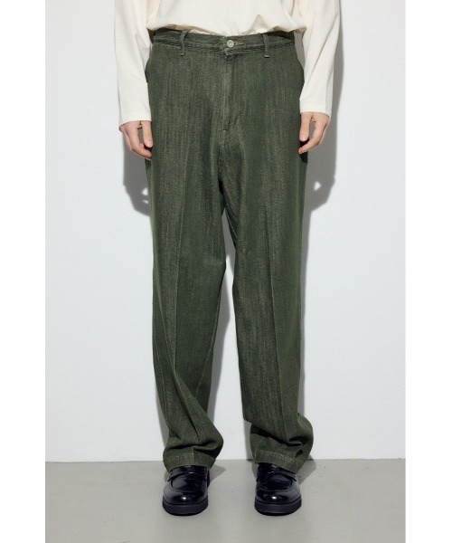 AZUL by moussy（アズールバイマウジー）の「リラックスデニムスラックス（デニムパンツ・メンズ・ワンウォッシュ/カーキ・MEDIUM/SMALL/LARGE）」の7枚目の写真