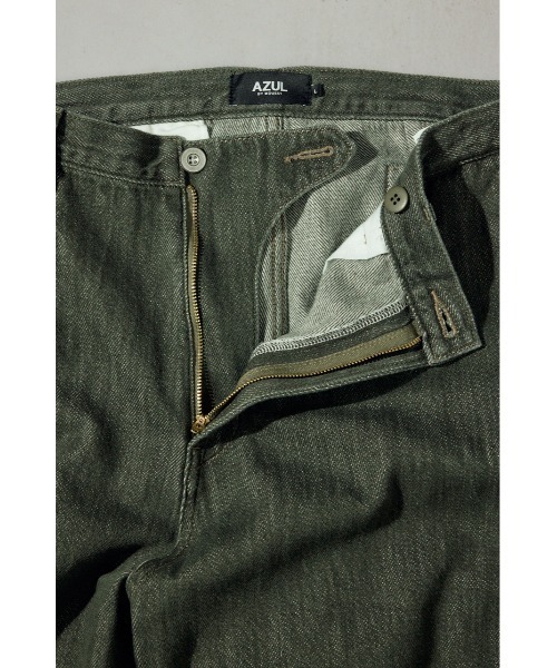 AZUL by moussy（アズールバイマウジー）の「リラックスデニムスラックス（デニムパンツ・メンズ・ワンウォッシュ/カーキ・MEDIUM/SMALL/LARGE）」の14枚目の写真