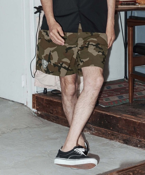 No Rain No Rainbow(ノーレインノーレインボー)の「mp14823-nylon easy shorts with two-tone embroidery ナイロンショートパンツ(NR26S-22)(その他パンツ・メンズ・カモフラージュ・XL/L/M/S)」の2枚目の写真