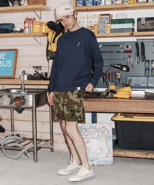 No Rain No Rainbow(ノーレインノーレインボー)の「mp14823-nylon easy shorts with two-tone embroidery ナイロンショートパンツ(NR26S-22)(その他パンツ・メンズ・カモフラージュ・XL/L/M/S)」の6枚目の写真
