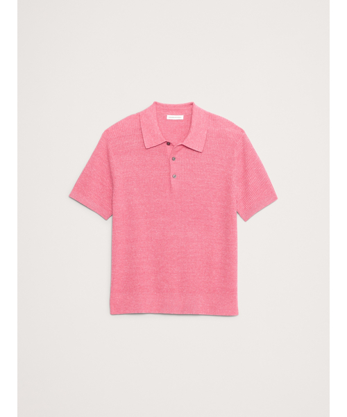 Banana Republic(バナナリパブリック)の「リネンコットン ニットポロシャツ(ポロシャツ・メンズ・イエロー/ブラウン/ピンク・S/M/L/XL)」の5枚目の写真